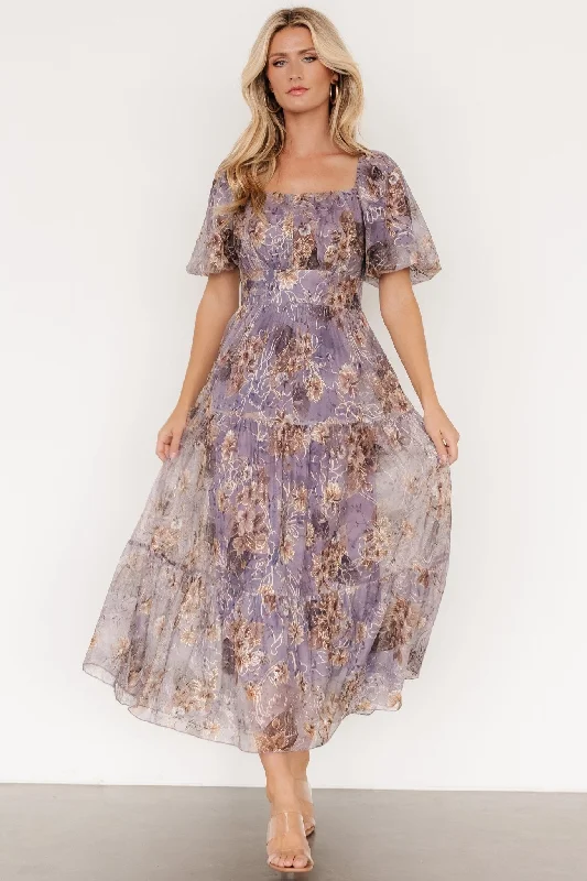 Classic Series Annabeth Midi Dress | Lavender Floral