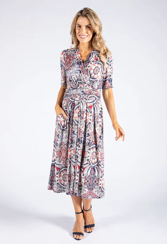 Classic Style Geo Printed Dress