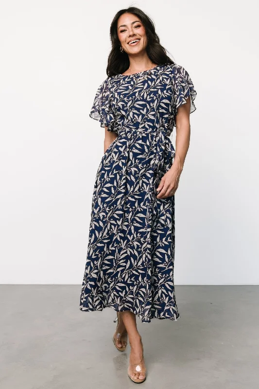 Versatile Itinerary Laurel Midi Dress | Blue + Gray Floral