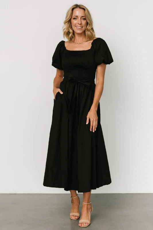 Fashion Expert Bardot Midi Dress | Black