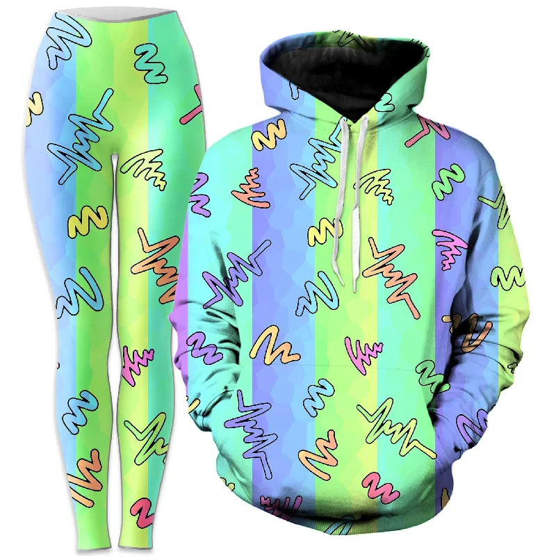 Economic Outlook Trippy Doodles Hoodie and Leggings Combo