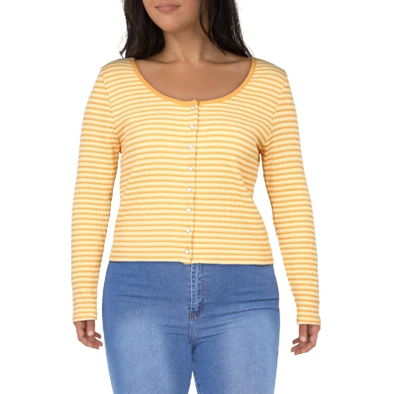 Trends Levi's Womens Plus    Striped Snap Button Button-Up