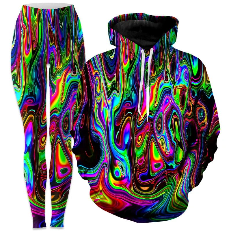 Bright Colors Acid Drop Hoodie and Leggings Combo