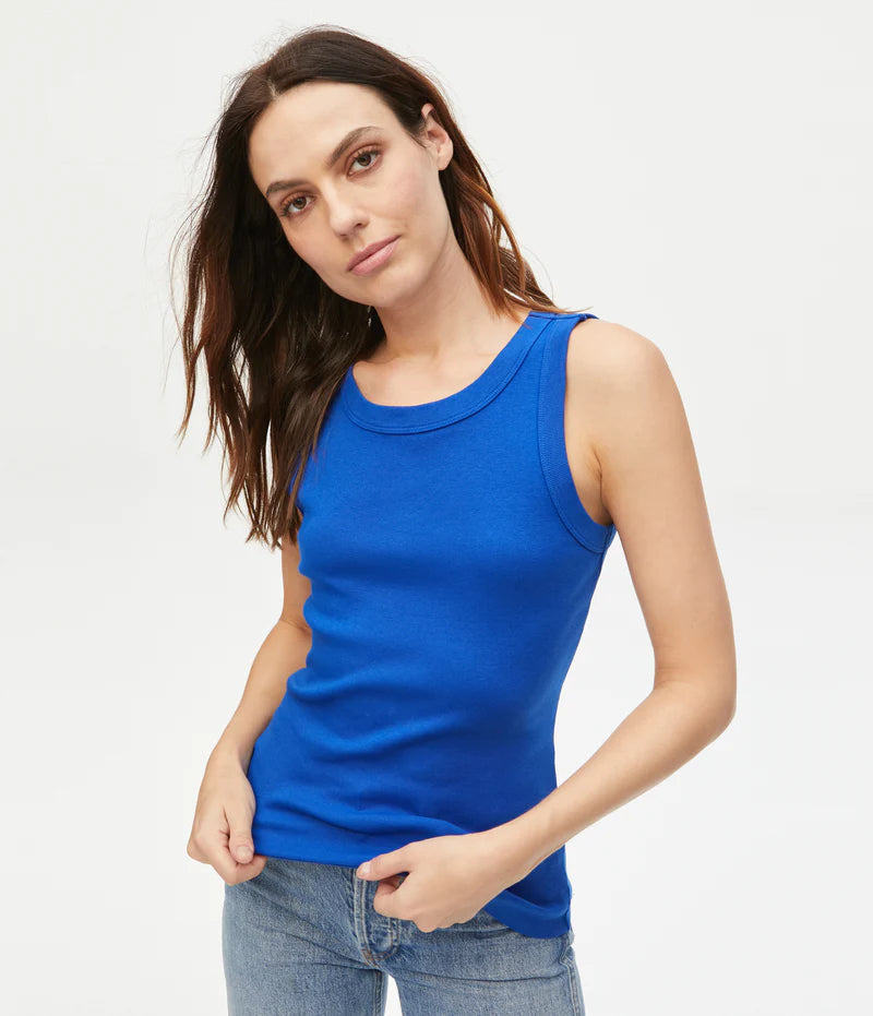 Sweet Breath Michael Stars Royal Blue Sleeveless Scoop Neck Tee