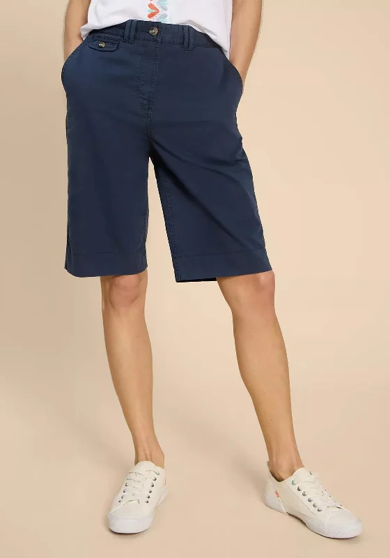 Casual Wear White Stuff Hayley Organic Cotton Shorts, Dark Navy