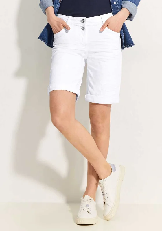 Fashion Expert Cecil Knee Length Denim Shorts, White