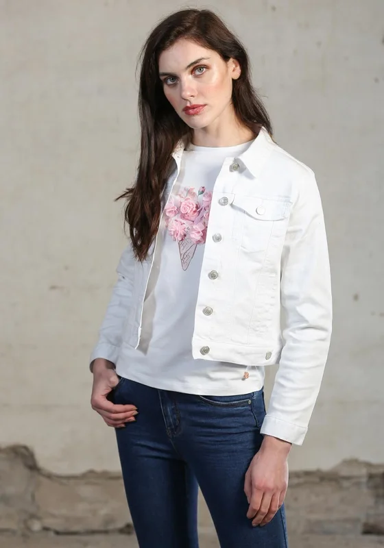 Versatile Itinerary Rant & Rave Holly Denim Jacket, White