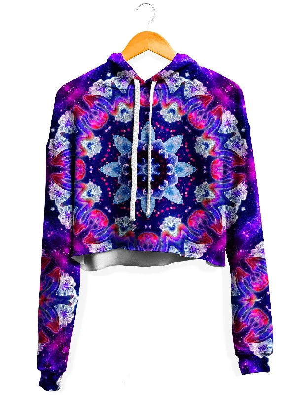 New Products Sonic Blossom Fleece Crop Hoodie