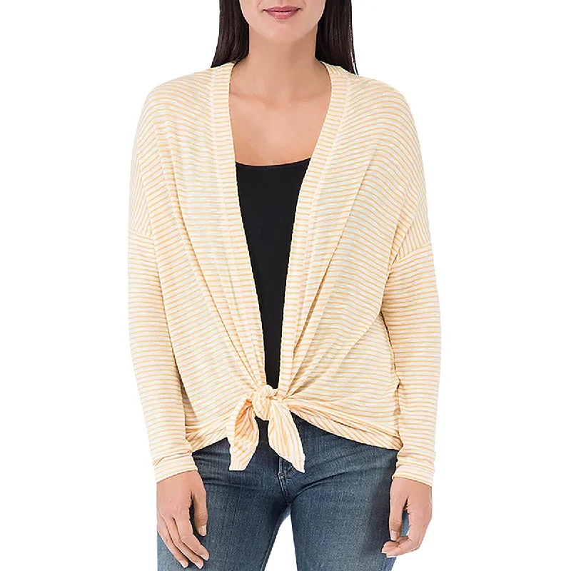 Fashionable And Fashionable B Collection by Bobeau Womens Striped Open Front Cardigan Sweater