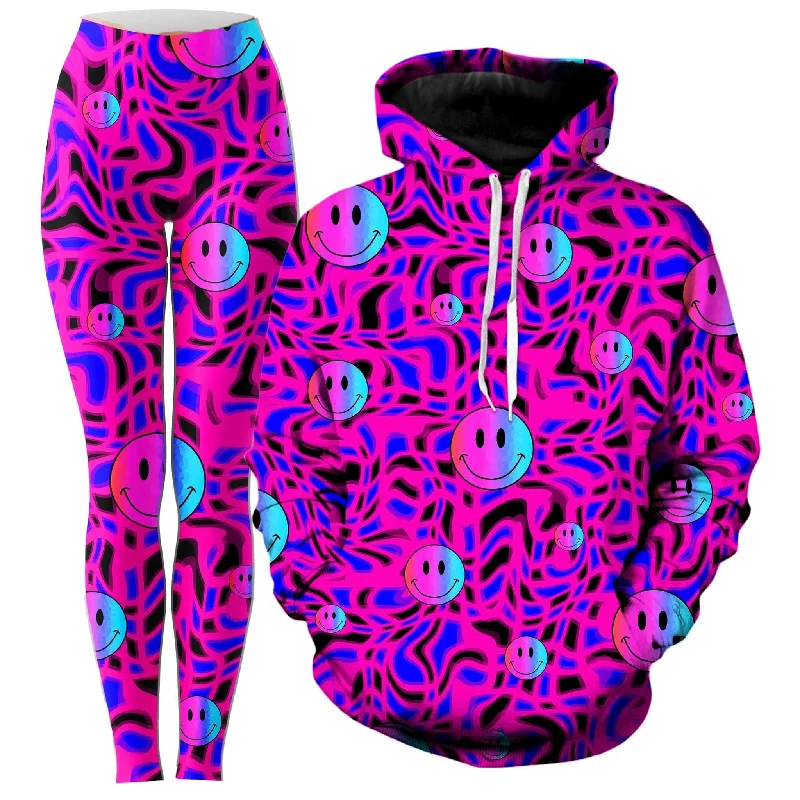 Sweet Breath Trippy Smiles Hoodie and Leggings Combo