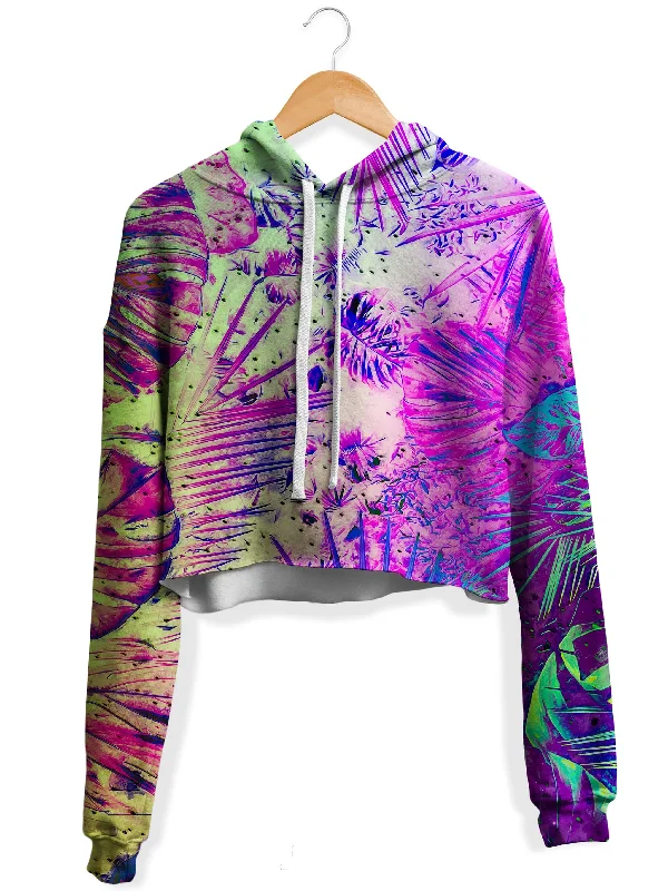 Personal Design Junglist Holo Fleece Crop Hoodie