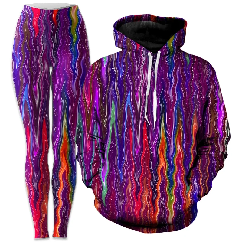 Design Trend Trippy Vibes Hoodie and Leggings Combo