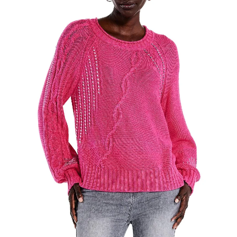 Fashion Must-have Nic + Zoe Womens Cable Knit Long Sleeve Pullover Sweater