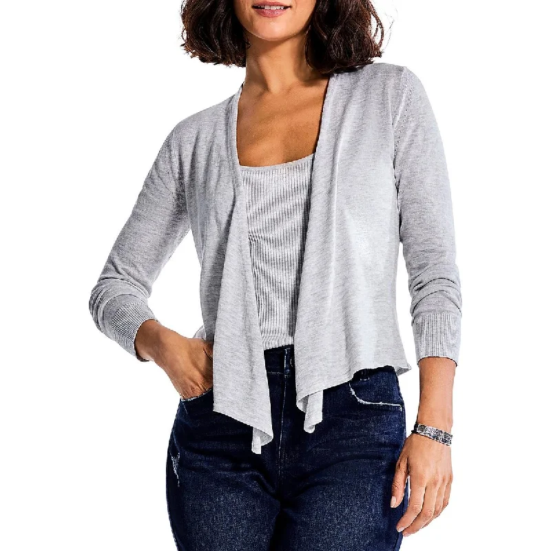 Modernism Nic + Zoe Womens Heathered Open Front Cardigan Sweater