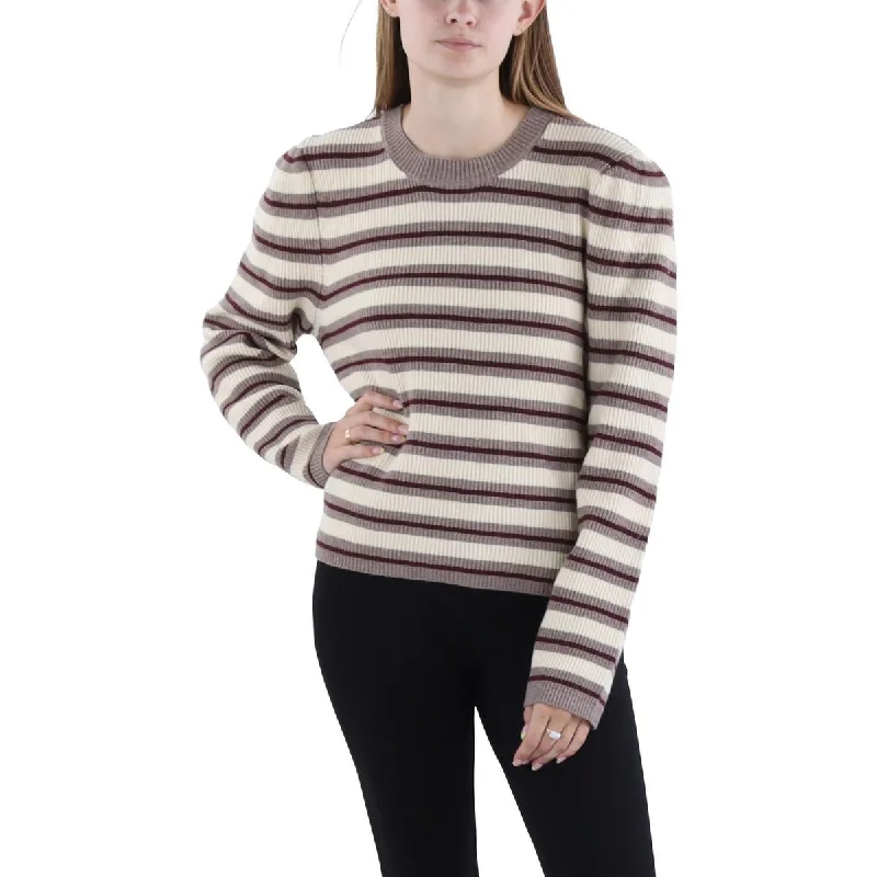 Weekend Style Vigoss Womens Striped Mock Neck Pullover Sweater