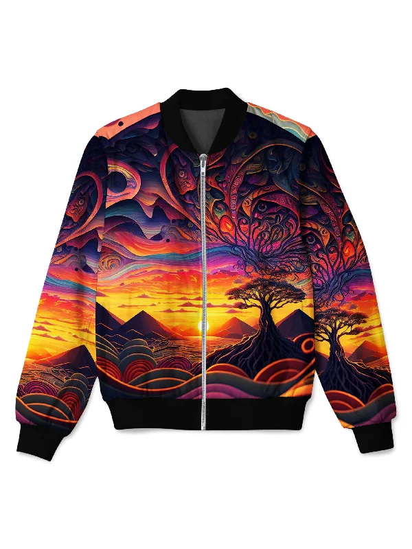 High-end Fashion Acid Sunset Bomber Jacket