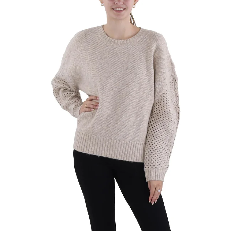 Goddess Outfit DKNY Womens Wool Blend Mix Stitch Pullover Sweater