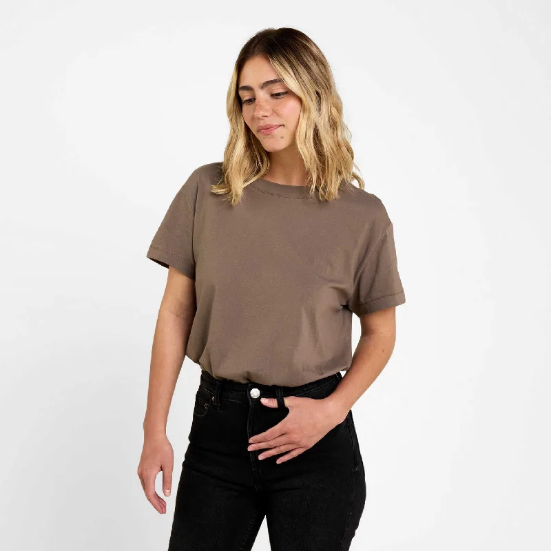 Luxury Fashion Everyday T-Shirt Bodysuit | Mocha