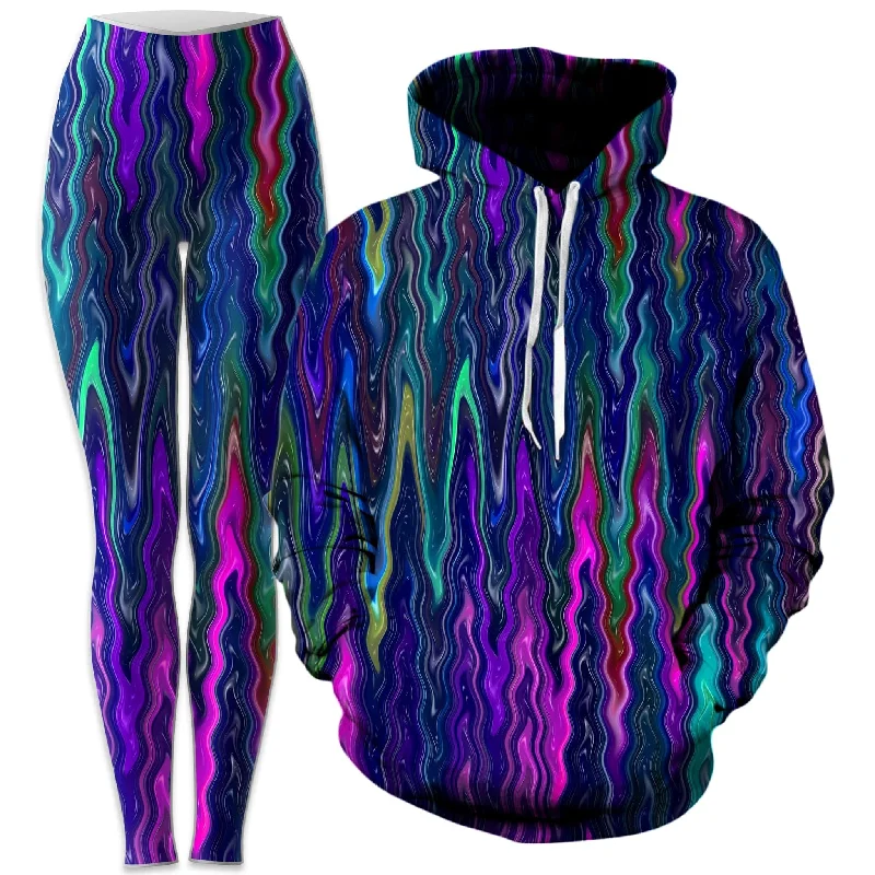 Fashion Pioneer Cosmic Vibrations Hoodie and Leggings Combo