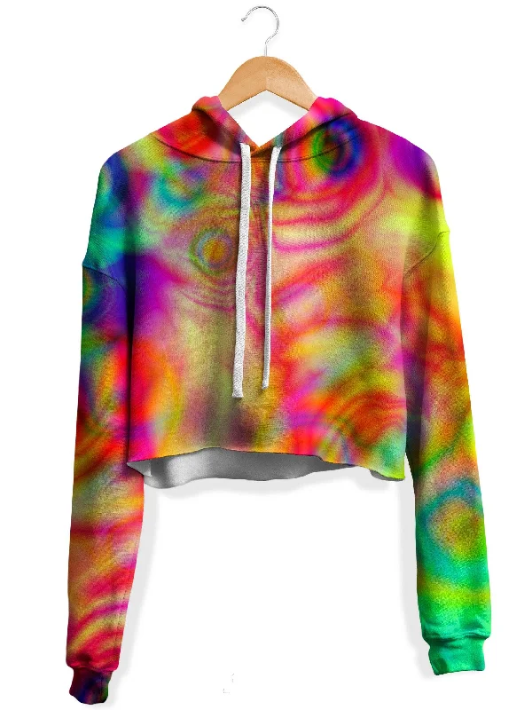 Energy Wear Psychedelic Dream Fleece Crop Hoodie