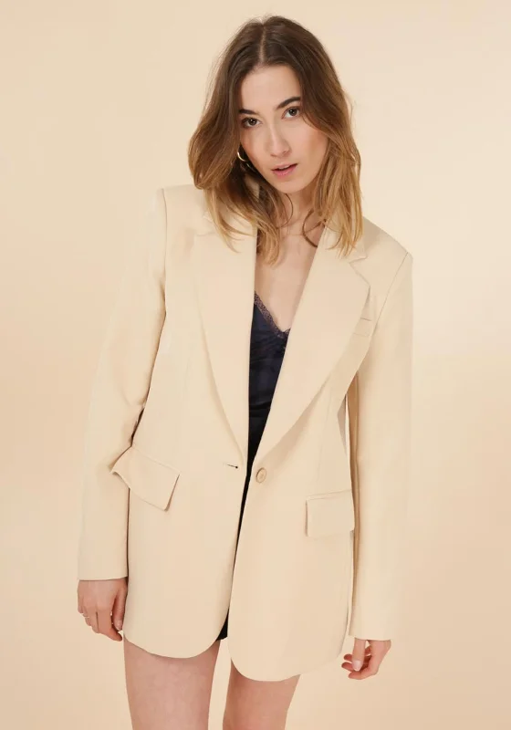 Fashion Expert Seventy1 Oversize Single Breasted Blazer, Beige