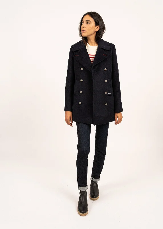 High Street Fashion St Briac peacoat - in wool (NAVY)