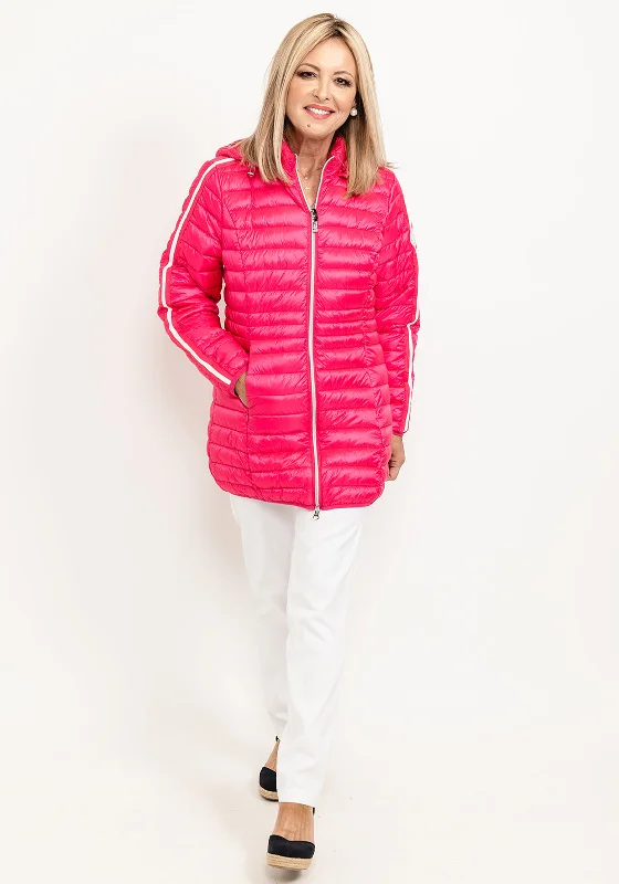 Fresh And Fashionable Normann Sporty Sleeve Quilted Jacket, Pink