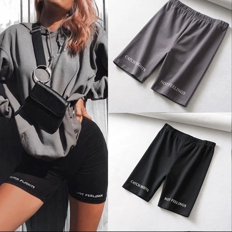 Basic Version High Waist 2019 Fashion shorts women sexy biker shorts fitness korean casual sexy short cotton black Athleisure Cycling Shorts