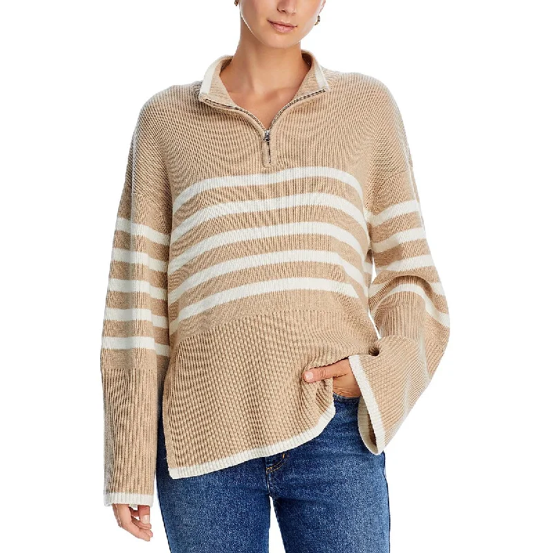 Noble And Elegant Rails Womens Tessa 1/4 Zip Striped Pullover Sweater