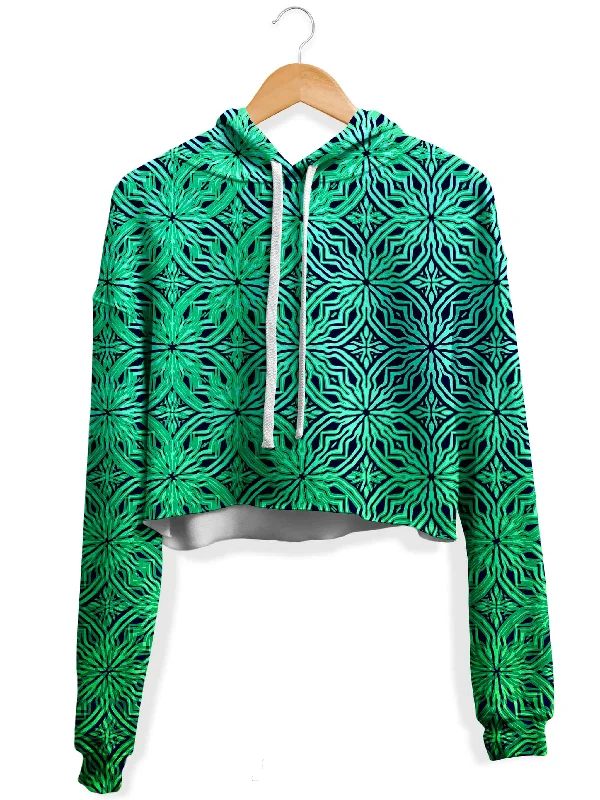 High-end Wear Psy Mosik Foam Fleece Crop Hoodie