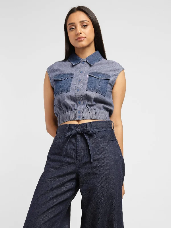 High-end Customization Levi's x Deepika Padukone Colorblock Shirt Collar Shirt