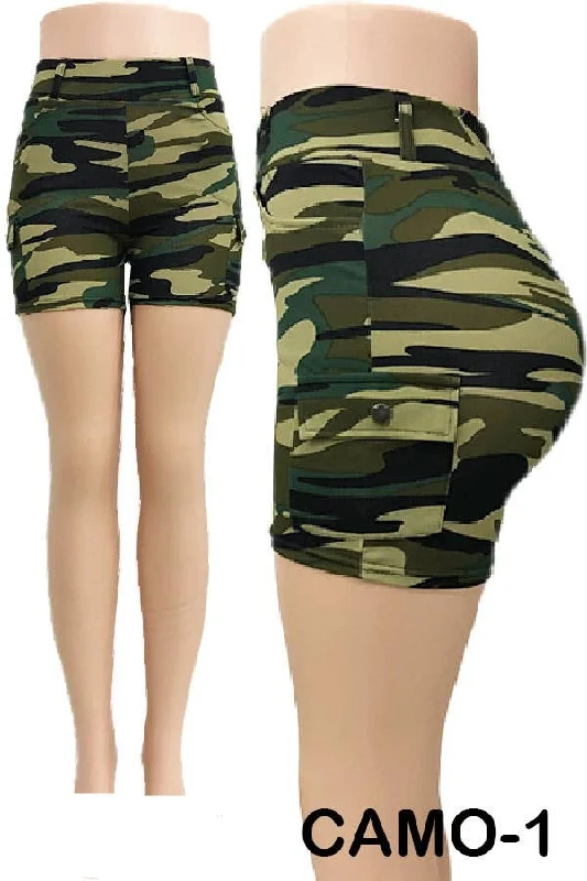 Classic Style CARGO YOGA BIKER SHORTS