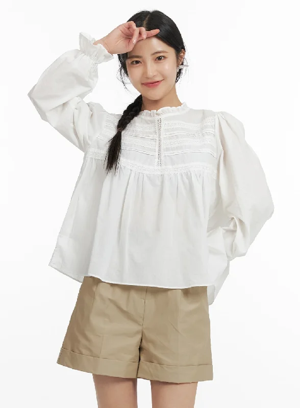 Romantic Temperament Frill Lace Blouse OF419