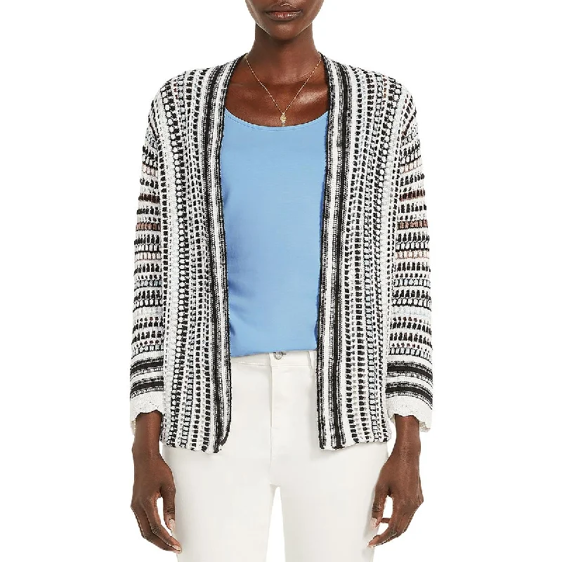 Luxury Fashion Nic + Zoe Womens Cotton Blend Striped Cardigan Sweater