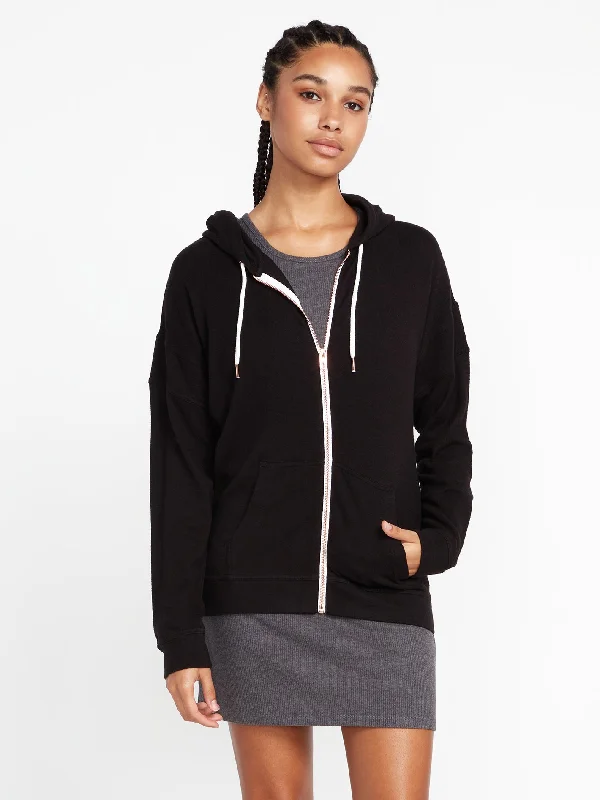 Fashion Wear Lived in Lounge Zip Jacket - Black