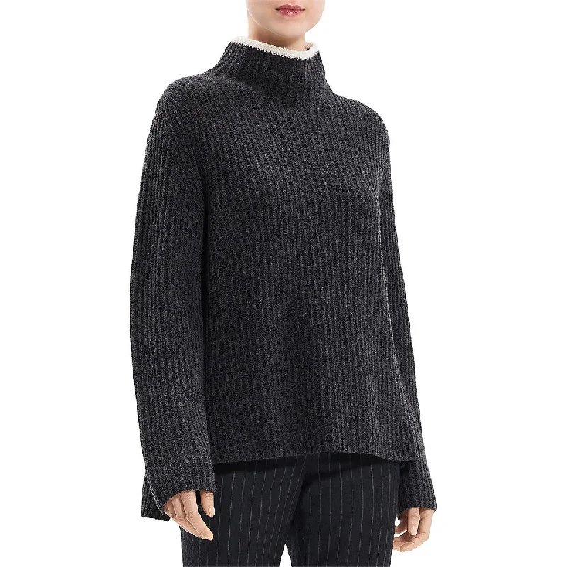 High-end Design Theory Womens Cashmere Blend Turtle Neck Pullover Sweater