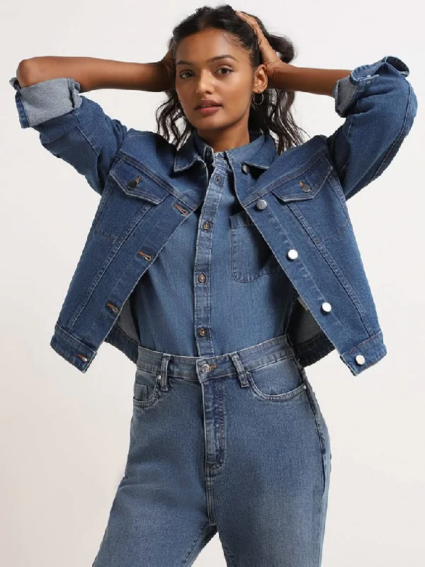 Tropical Style LOV Blue Denim Jacket