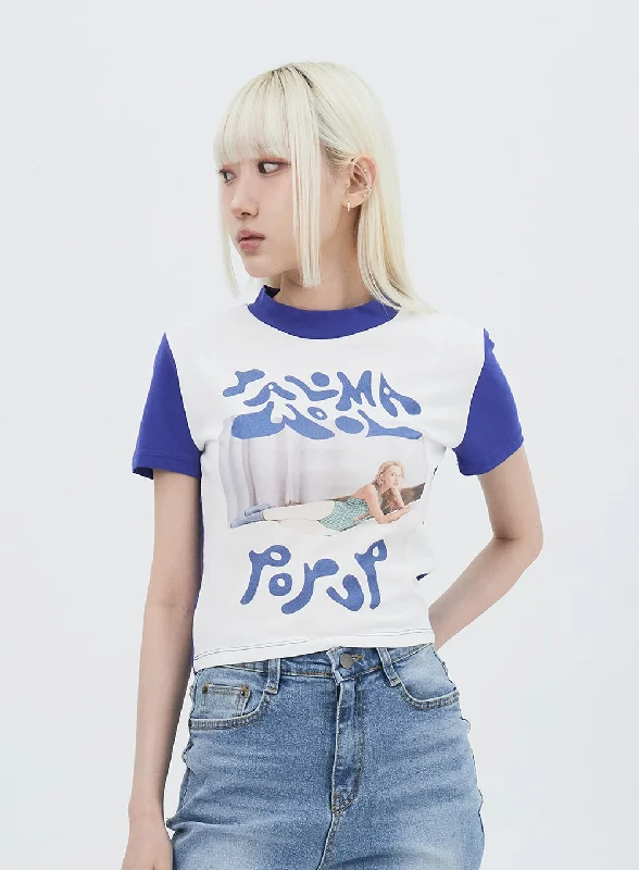 Basic Version Photo Print Tee IU313