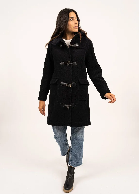 Trendy Items Venus classic duffle-coat - in wool, with herringbone pattern (NAVY)