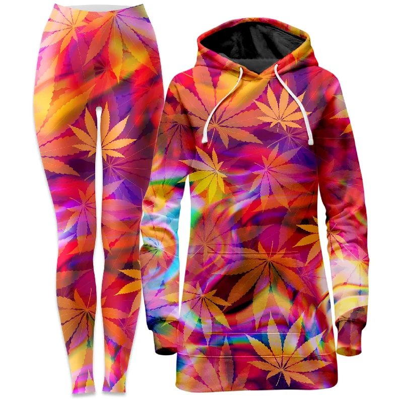 Urban Design Sense Ganja Dreamin Hoodie Dress and Leggings Combo