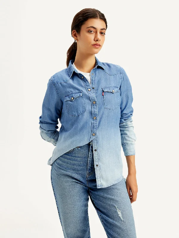 Versatile Itinerary Women's Solid Regular Fit Denim Shirt