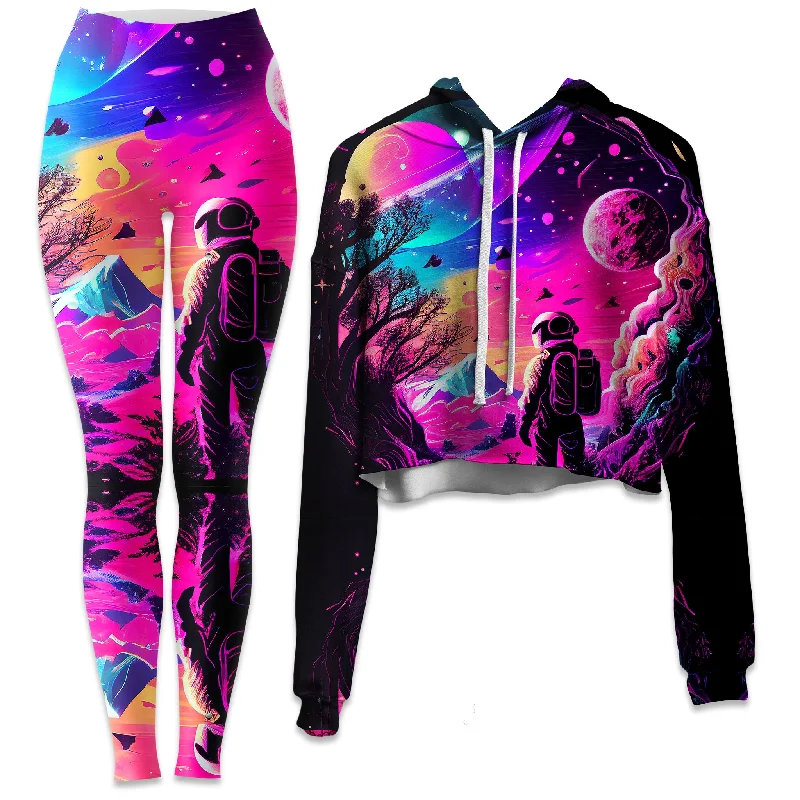 Integrated Design Metasphere Crop Hoodie and Leggings Combo