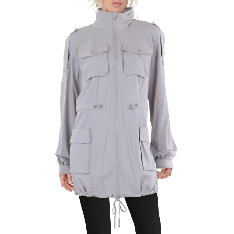 High-end Design Blanc Noir Womens Utility Hidden Hood Anorak Jacket