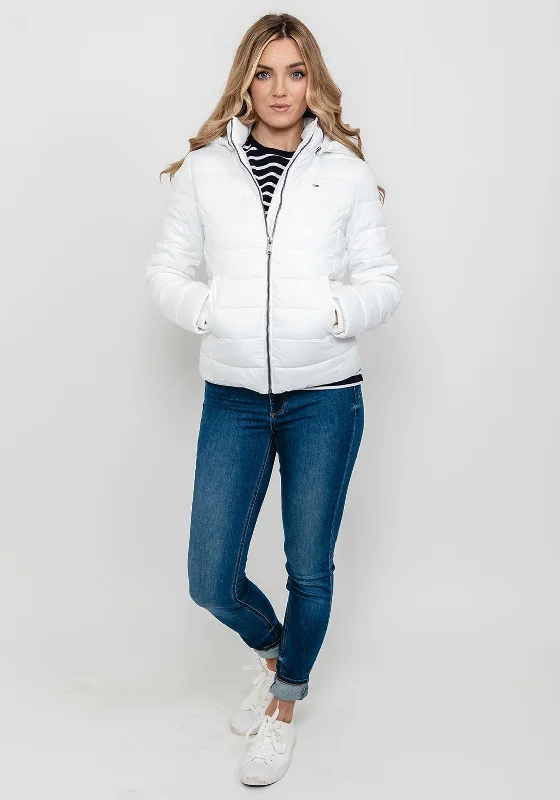 Casual Choice Tommy Jeans Womens Basic Quilted Jacket, White