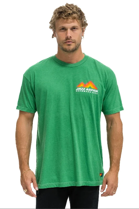 High-end Fashion JAZZ ASPEN SNOWMASS 2024 CREW TEE SHIRT - KELLY GREEN