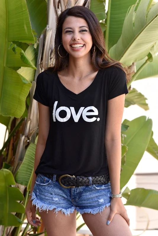 Goddess Outfit Black Tee with Love Graphic