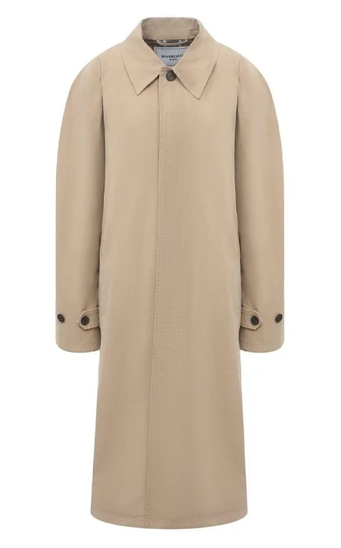 Bright Colors Beige Twill Car Coat