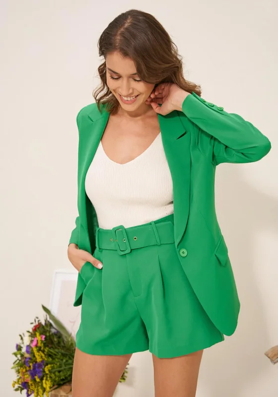 Fashion Must-have Seventy1 Lapel Collar Blazer, Emerald Green