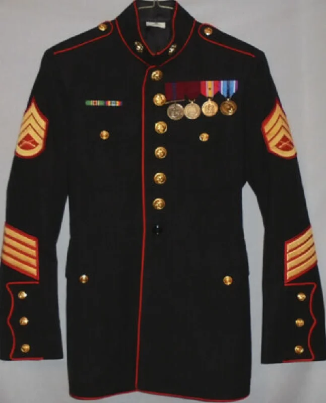 Leisure Sports Authentic USMC Decorated Dress Blue Jacket w/Medals -38R - SOLD