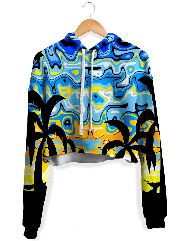 Classic Series Tropical Night Fleece Crop Hoodie